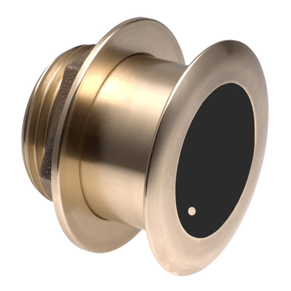 Garmin B164-0 Bronze Thru-Hull Transducer, 1 kW, 50/200 kHz, 0° Tilt, 6-Pin Connector, Depth/Temperature
