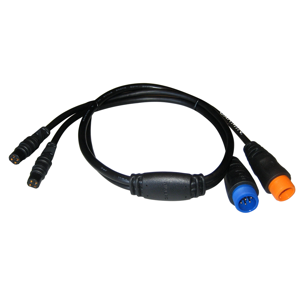 Garmin Transducer Adapter Cable, 12-Pin and 8-Pin to Dual 4-Pin