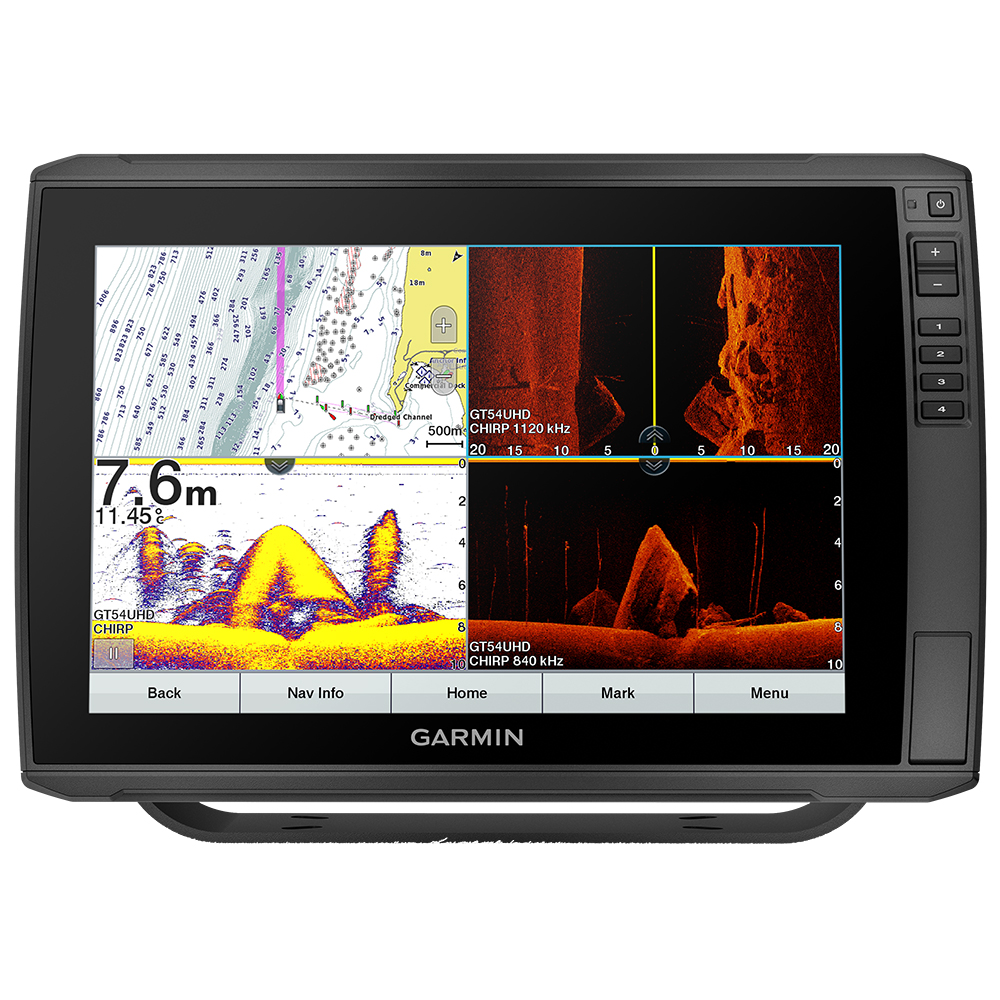 Garmin ECHOMAP Ultra 122sv Chartplotter/Sonar Combo, Without Transducer, 12.1in Keyed-Assist Touchscreen, CHIRP, ClearVü, SideVü, LiveScope Compatible, NMEA 2000, Wi-Fi, ActiveCaptain, IPX7