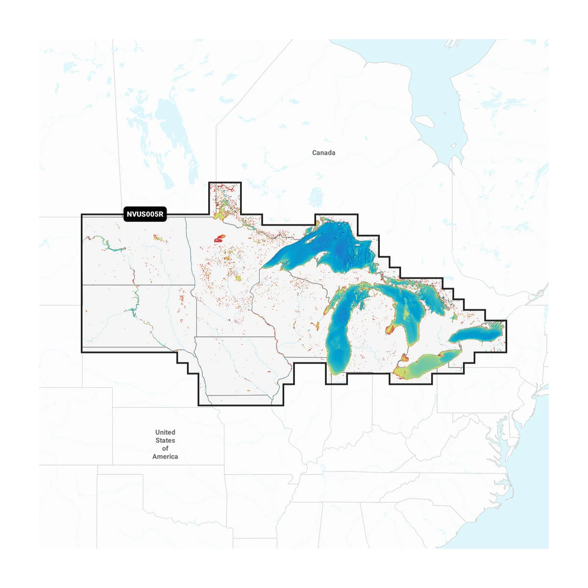 Garmin Navionics Marine Chart, U.S. North & Great Lakes, For Garmin Chartplotters, Auto Guidance+, 1-Year Daily Updates