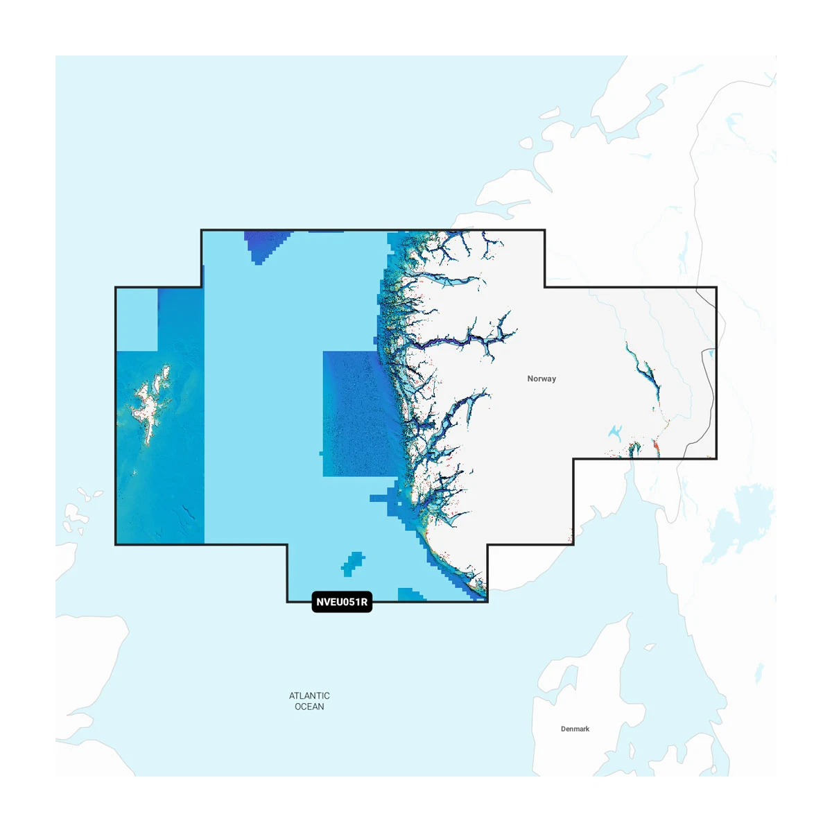 Garmin Navionics Marine Chart, Norway Lista to Sognefjord, 1-Year Subscription