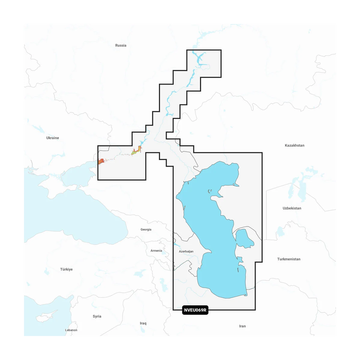 Garmin Navionics Marine Chart, Caspian Sea & Lower Volga River