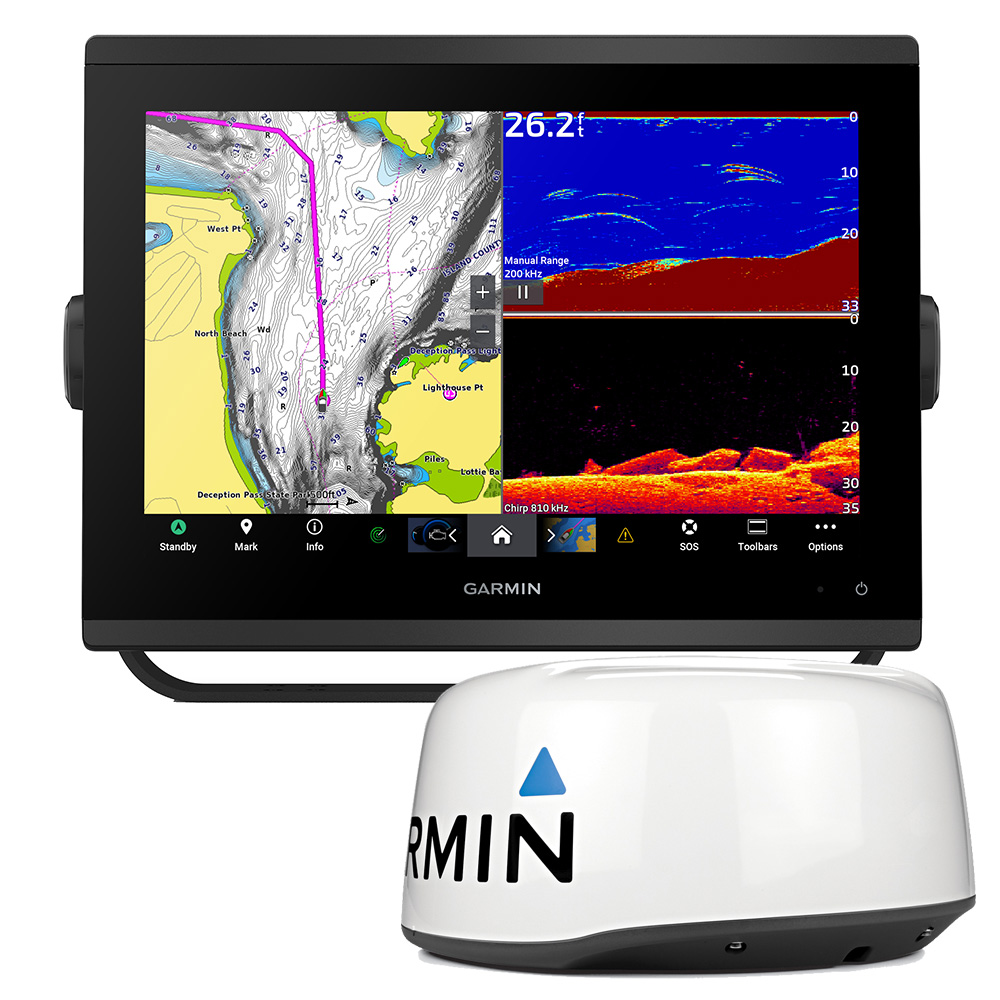 Garmin GPSMAP 1243xsv 12" Chartplotter/Fishfinder, GN+, GMR 18HD+ Radar