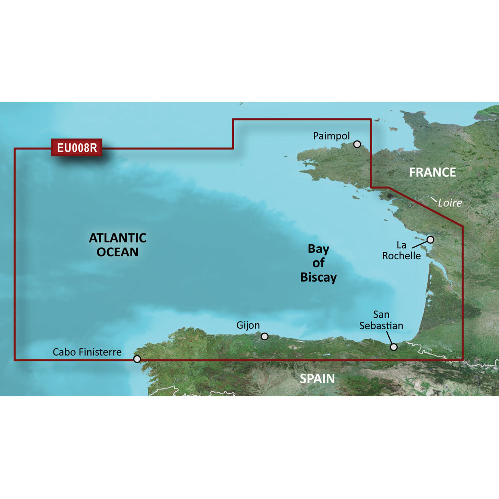 Garmin BlueChart Coastal Chart, Bay of Biscay, Auto Guidance