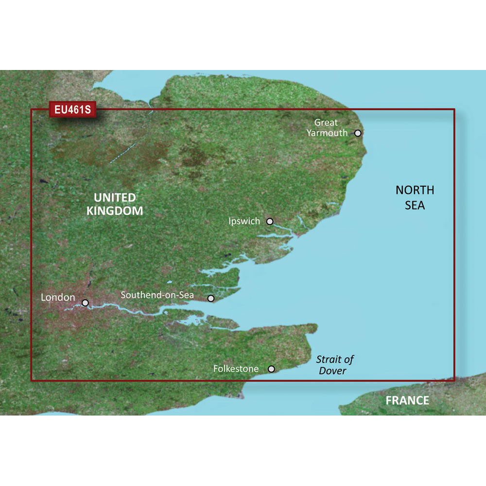 Garmin BlueChart g3 Vision Coastal Chart, VEU461S, Thames Estuary