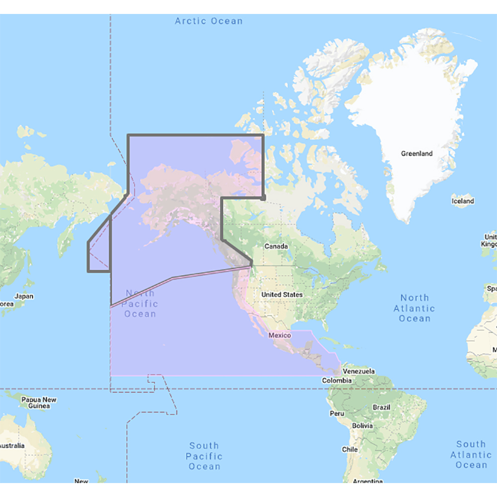 Furuno - US & Canada Pacific Coast, Hawaii, Alaska, Mexico to Panama - C-MAP Mega Wide Chart