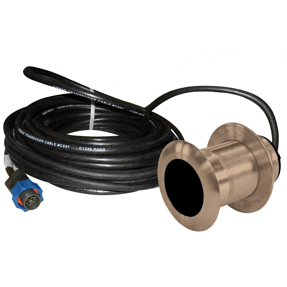 Lowrance - B117 0° 50/200kHz Thru-Hull Depth/Temp with Blue Connector - 600W