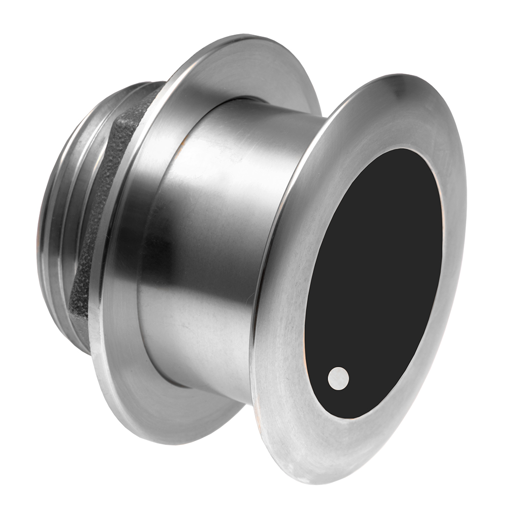 Simrad XSONIC SS175M Thru-Hull Medium CHIRP Transducer, 1 kW, 20° Tilt, 85-135 kHz, Stainless Steel, 9-Pin, Depth/Temp, 10 m Cable
