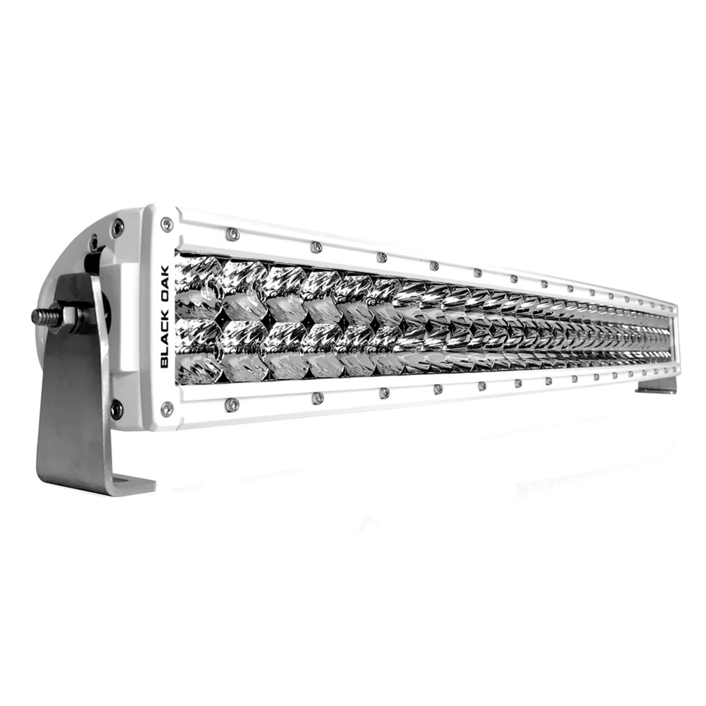 Black Oak - LED Curved Double Row Spot - 30", White