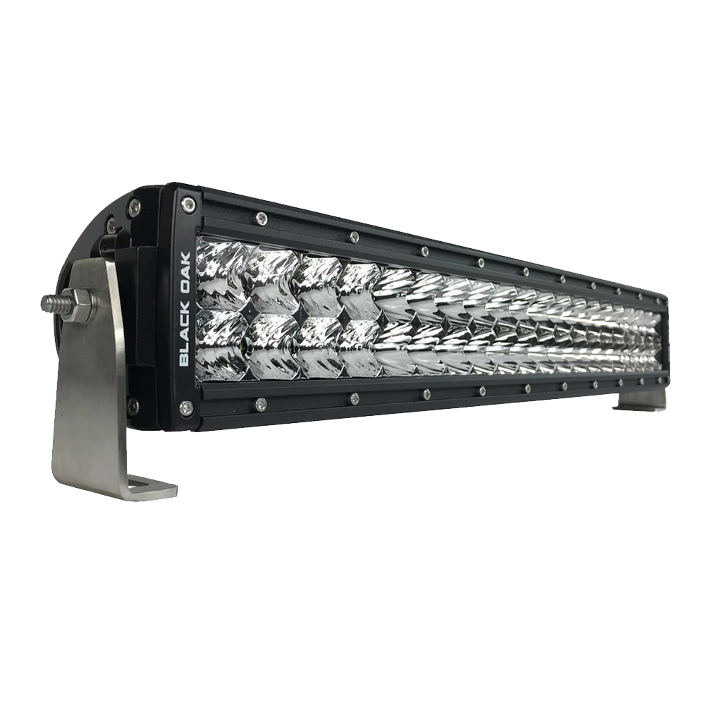 Black Oak - Pro Series Curved Double Row Combo Light Bar - 20", 200W, 8.4A, Black