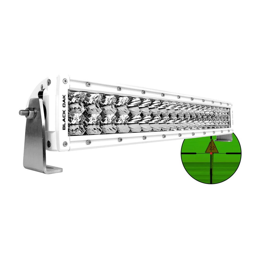 Black Oak - Pro Series Double Row Combo Infrared Light Bar - 20", 850nm, 200W, White