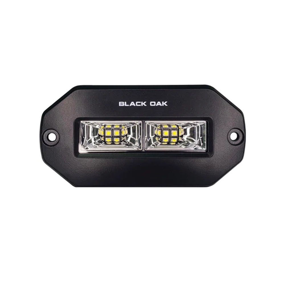 Black Oak - Pro Series Spreader Light - 4", Flush Mount, Black Housing