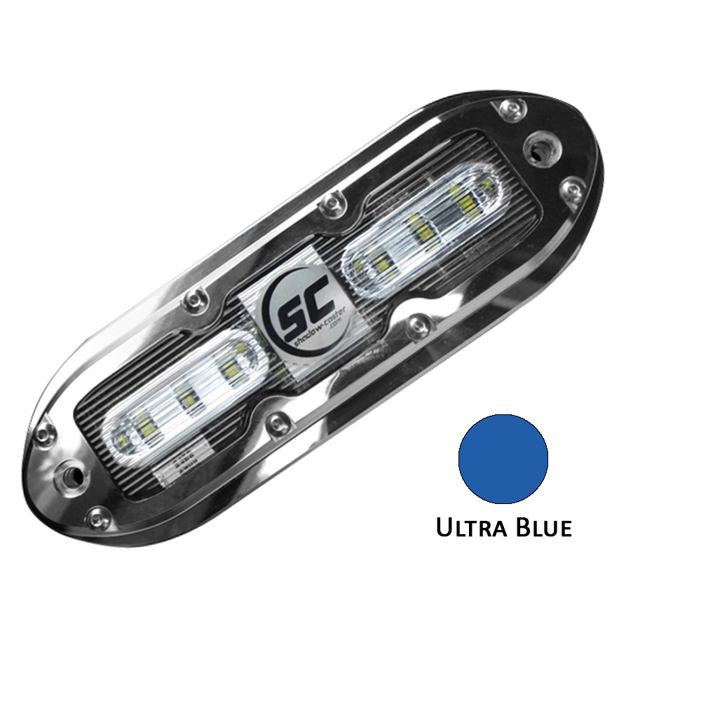 Shadow-Caster - SCM-6 LED Underwater Light - w/20' Cable, Stainless Steel Housing, Ultra Blue