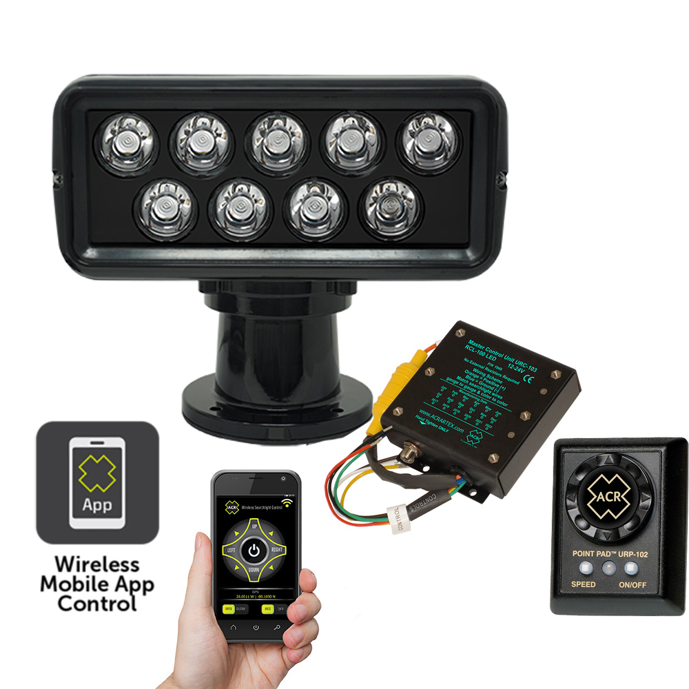 ACR - RCL-100 LED Searchlight with Wi-Fi Kit, 12/24V, Black