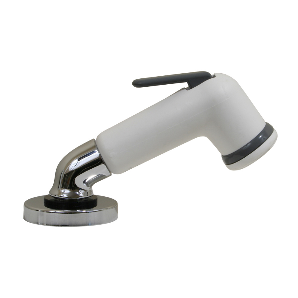 Scandvik - Elbow Sprayer - Handle Pull Out, White, With 6' Hose