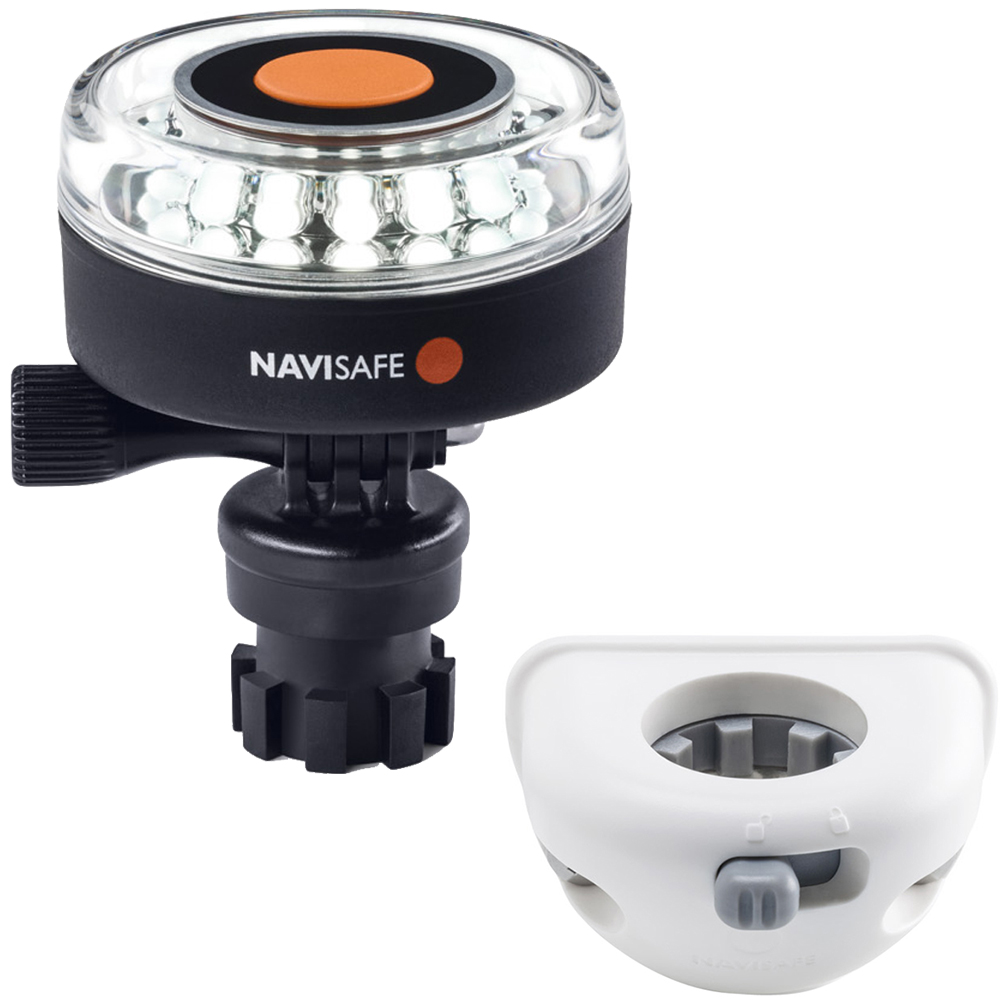 Navisafe - Navilight 360° - 2NM, White, w/Navimount Base & Vertical Mount, White