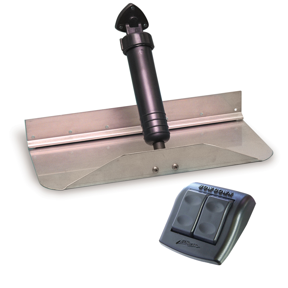 Bennett - Trim Tab Kit - 72" x 12", 12VDC, Dual Actuators, Euro Rocker Switch