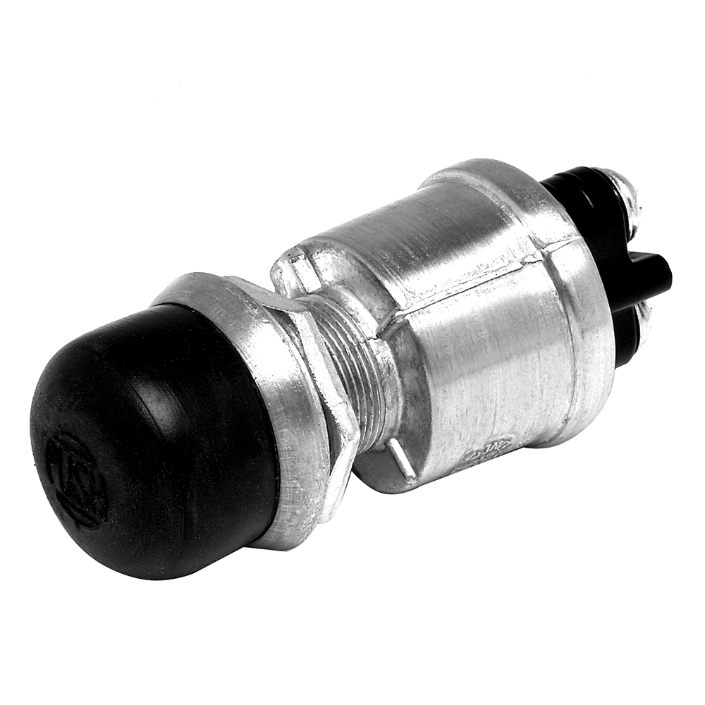Cole Hersee - Push Button Switch SPST - Off-On, 2 Screw, Screw-On Cap