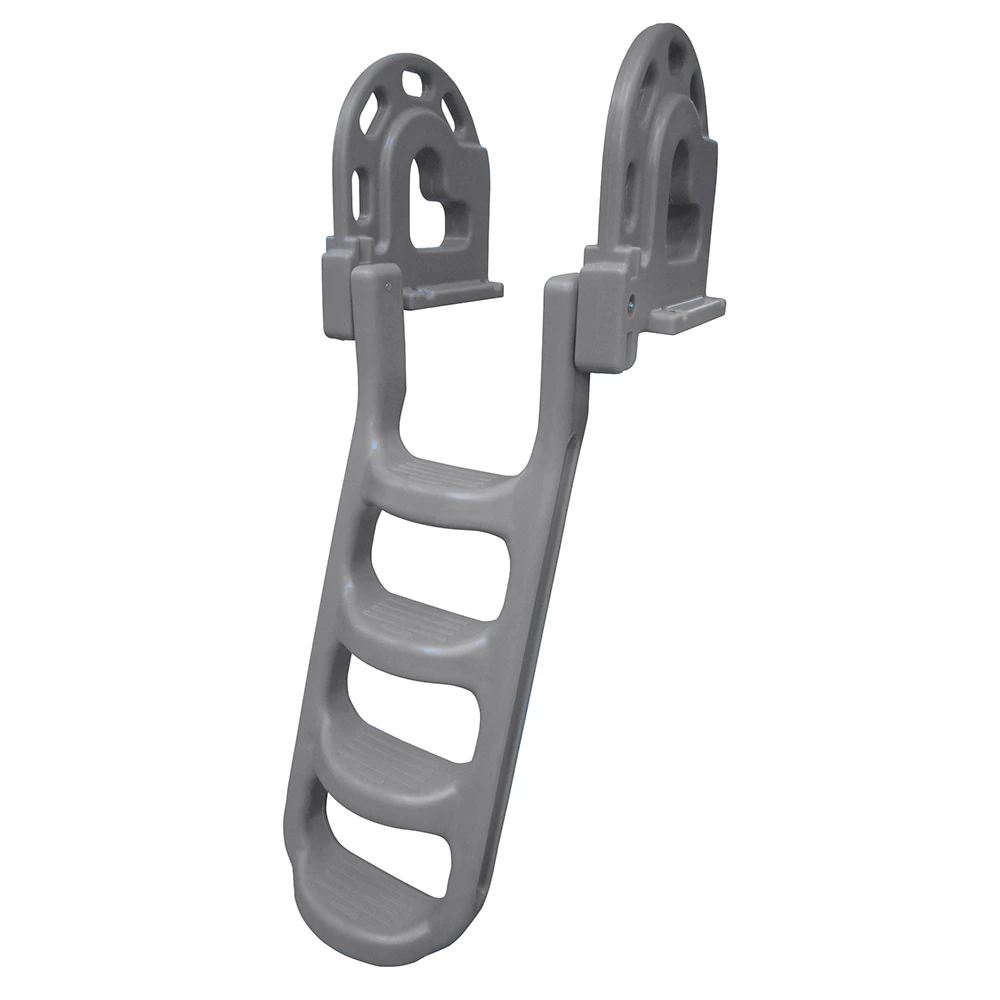 Dock Edge - Dock Ladder - Grey, Polyethylene, Roto Molded, 4 Step