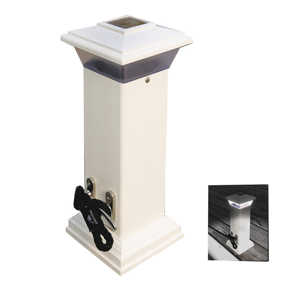 Dock Edge - Cleatlite Solar Dock Light - Mooring Cleat, 12"
