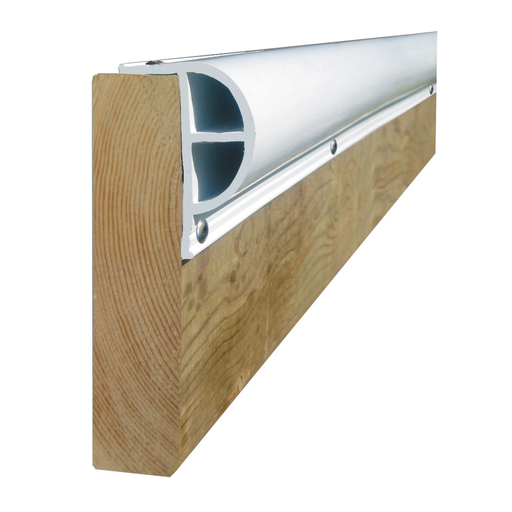 Dock Edge - Pro Dock Heavy "P" Dock Profile - 8' Sections, White