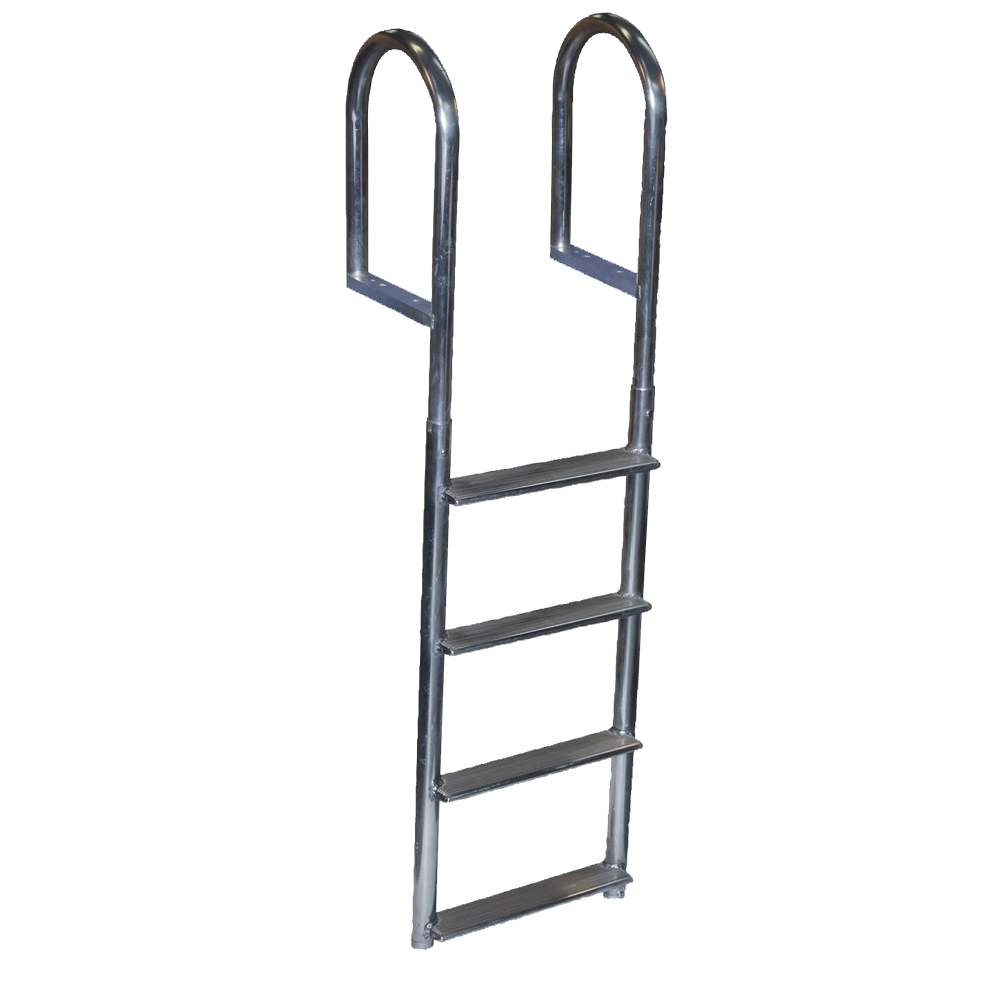 Dock Edge - Welded Wide Step Ladder - 4-Step, Aluminum
