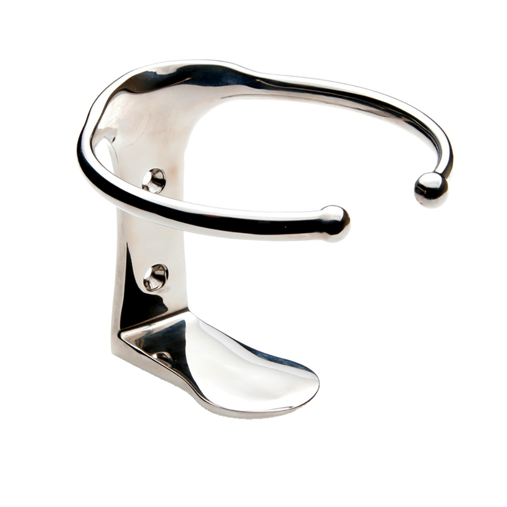 Edson Marine - Single Drink Holder - Stainless Steel, Vertical Mount