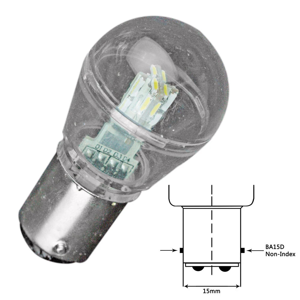 Lunasea - Bayonet LED Replacement Bulb - BA15D, 10-30VDC, 1W
