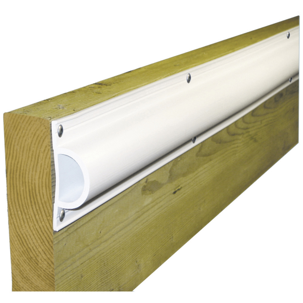 Dock Edge - Standard "D" PVC Profile 16ft Roll - White