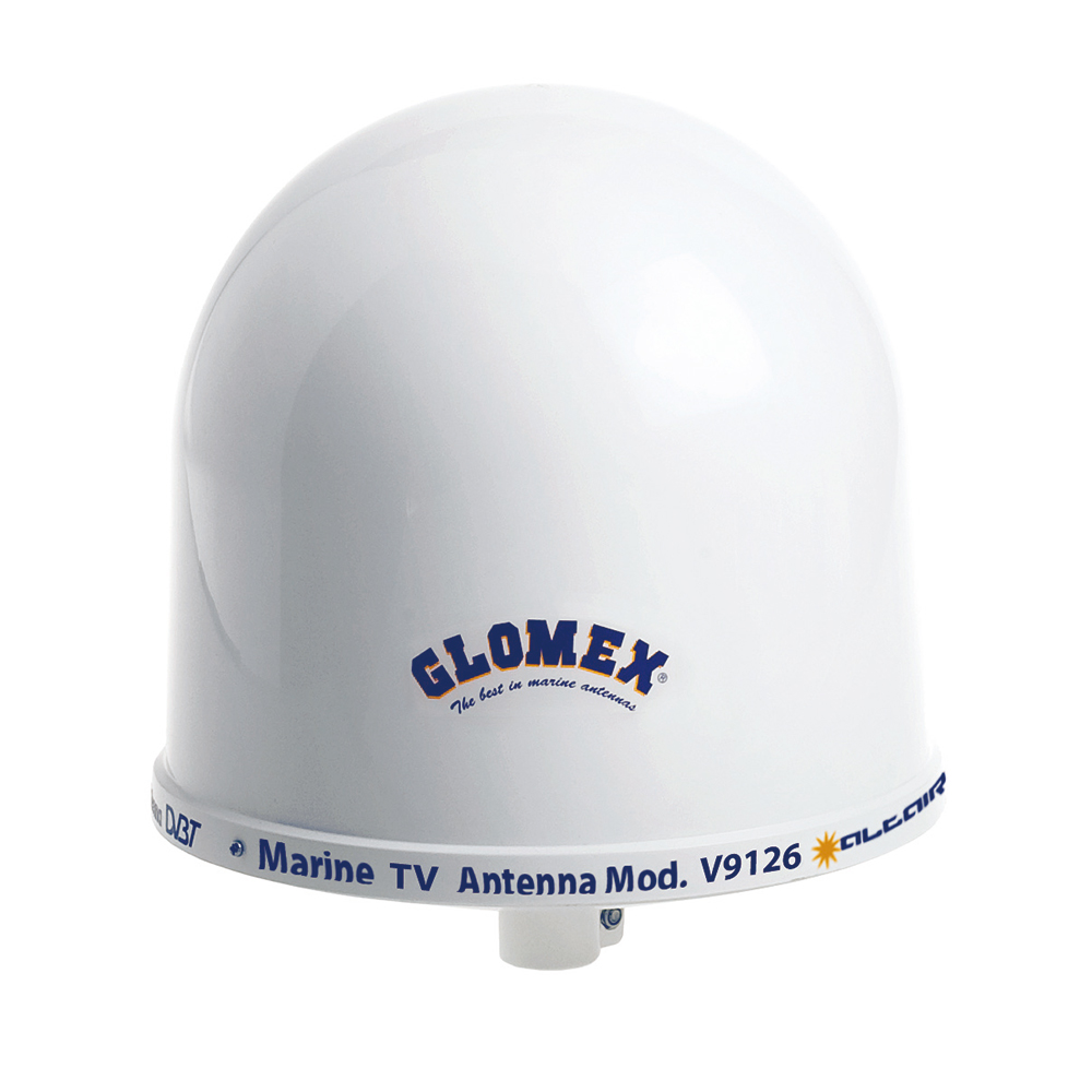Glomex Marine Antennas - 10" Dome TV Antenna - With Auto Gain Control Mount