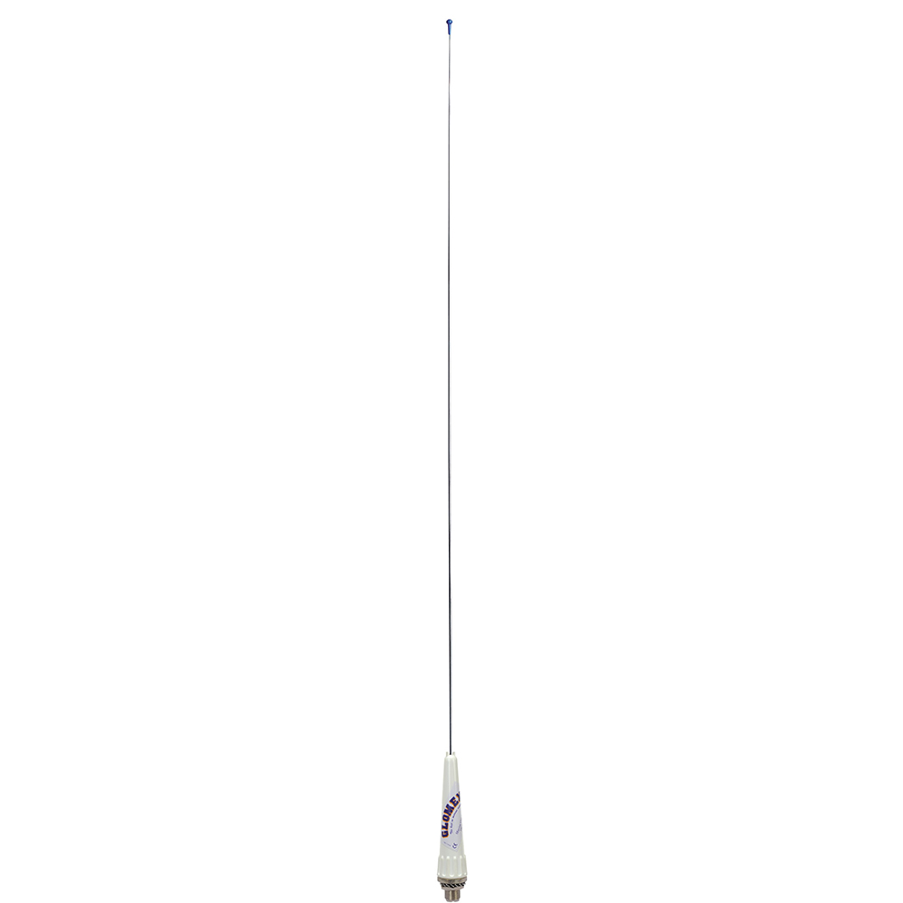 Glomex Marine Antennas - 35" Classic Stainless Steel VHF 3dB Sailboat Antenna - With Bracket, PL-259 Connector, No Cable