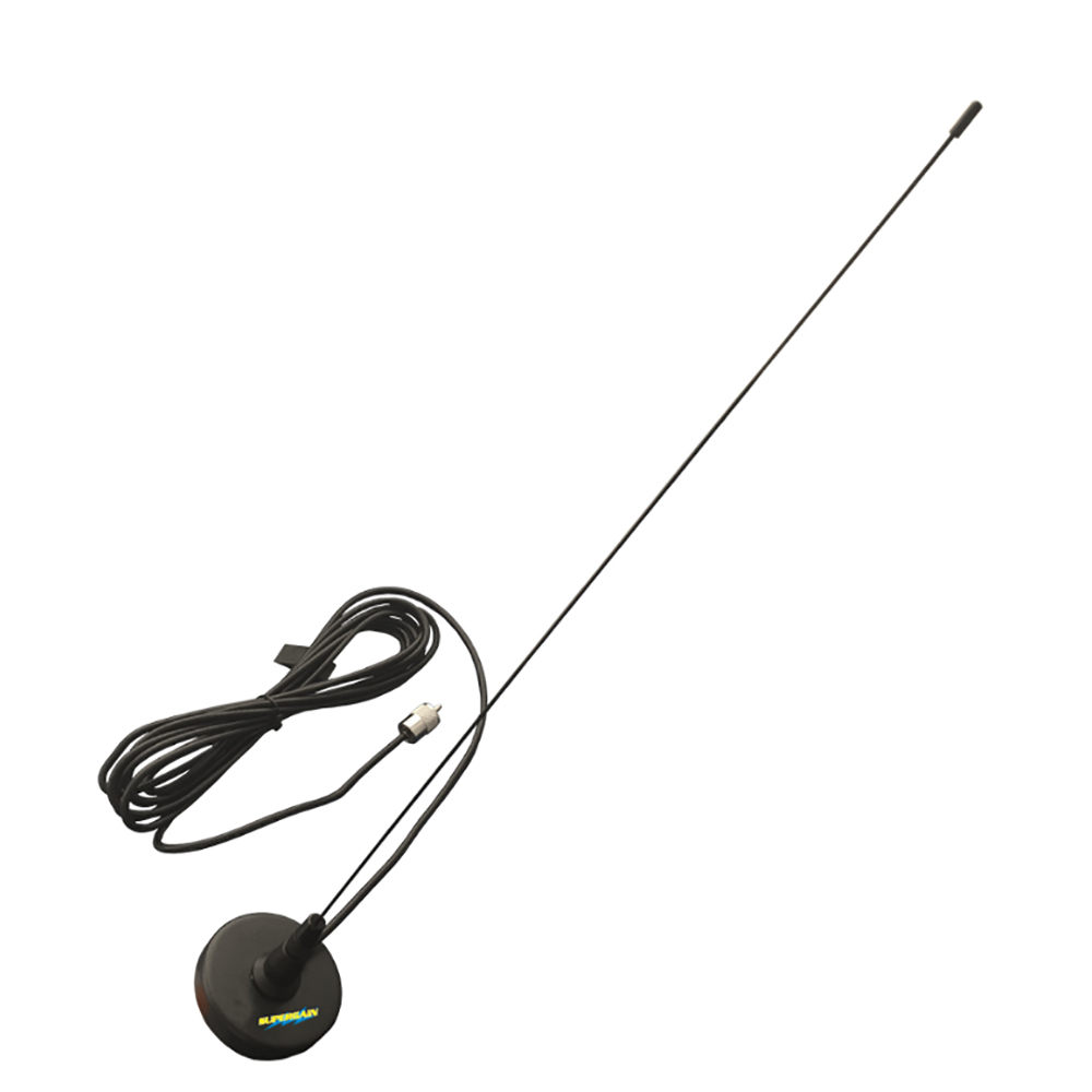 Glomex Marine Antennas - 21" Magnetic Mount VHF Antenna - With RG-58 Coaxial Cable, PL-259 Connector