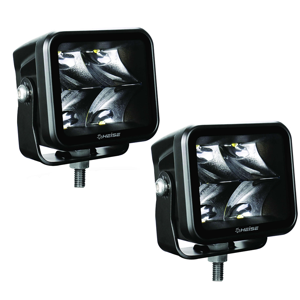 HEISE LED Lighting Systems - Blackout Cube LED Light - 2-Pack, 20W, 1.3A, 12-24V, 5700K