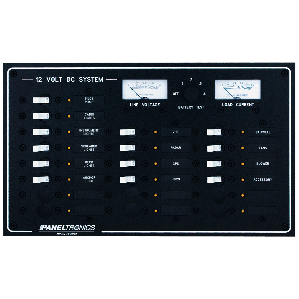 Paneltronics - Standard Breaker Panel & Meter - DC, 20 Position