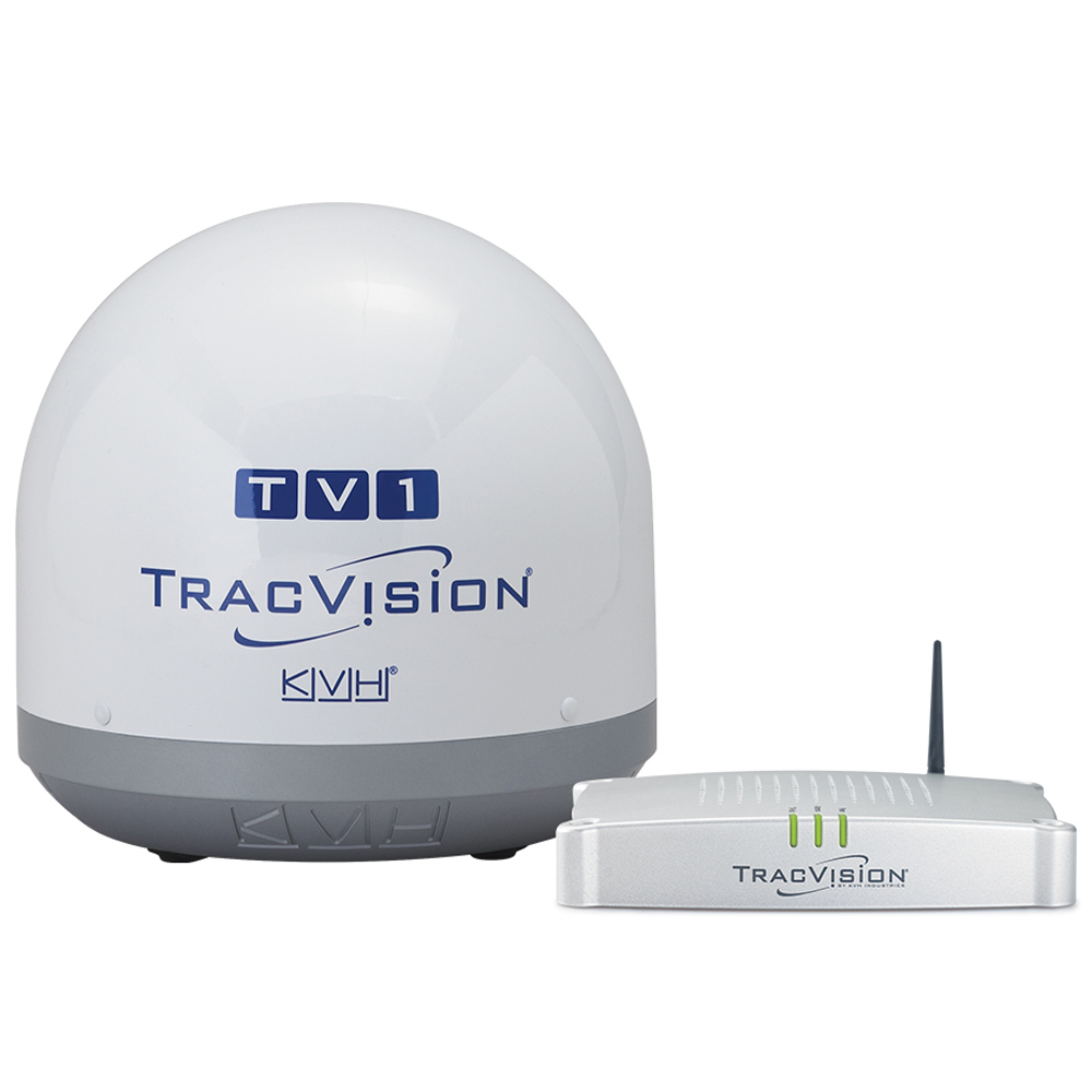 KVH - TracVision TV Antenna - IP-Enabled TV-Hub & Linear Universal Single-Output LNB
