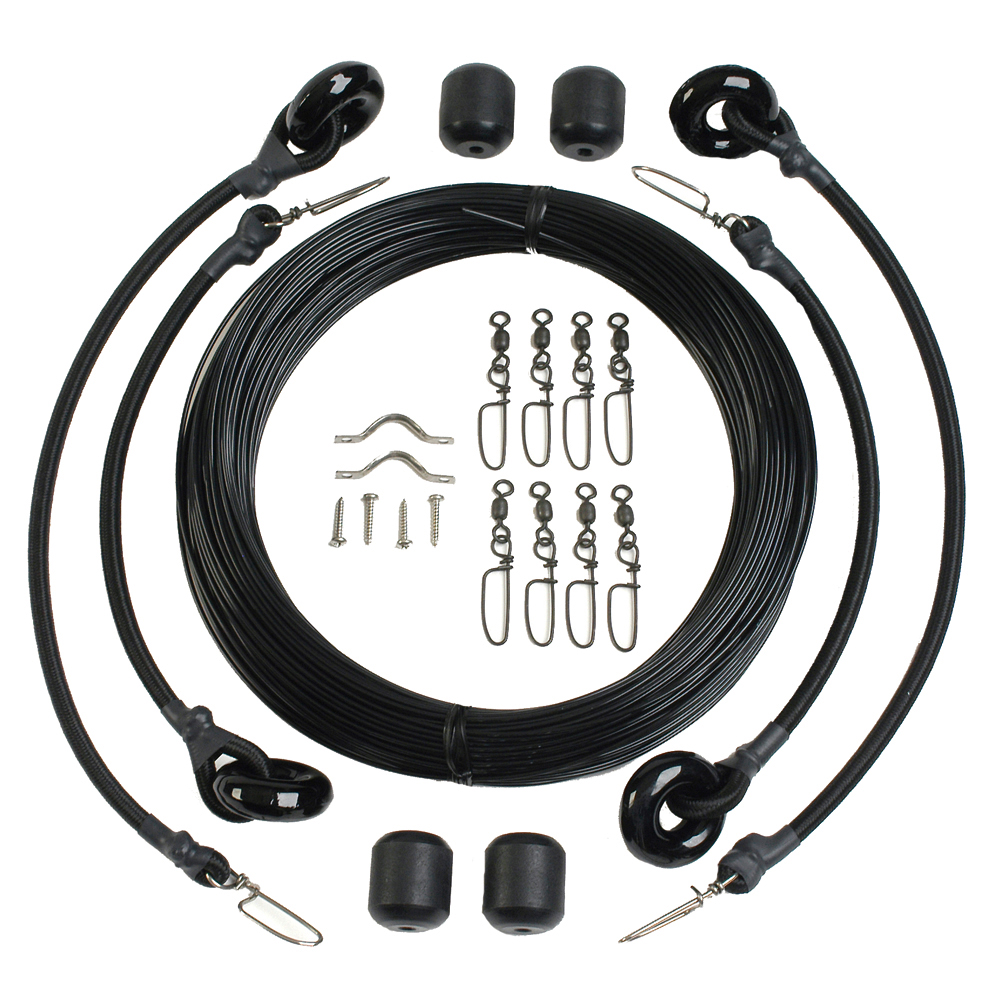 Lee's Tackle - Deluxe Rigging Kit - Double Rig Up To 37ft, Black Mono