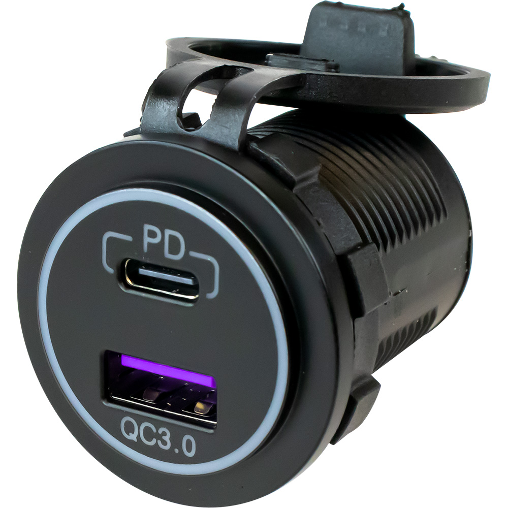 Sea-Dog - USB 3.0/USB-C Power Socket - Out Light