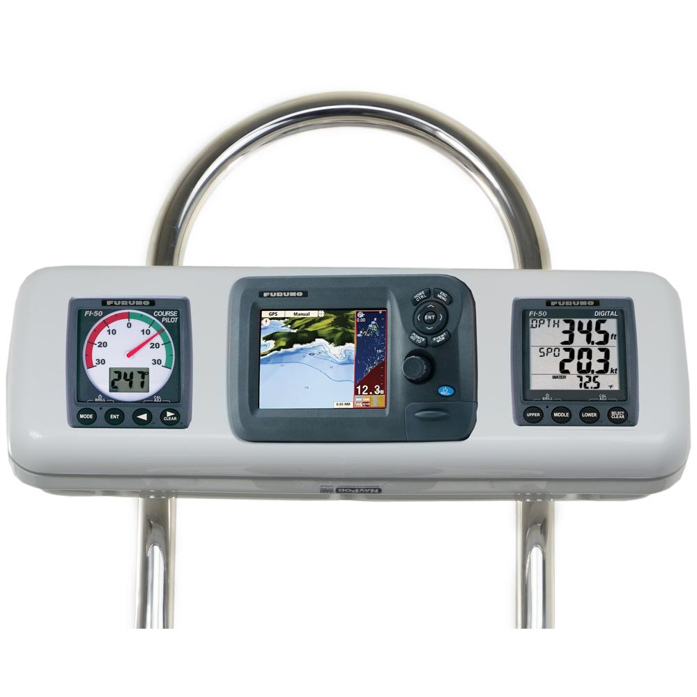 NavPod - GP2607 SystemPod Pre-Cut - For Furuno GP1670, GP1670F 5.7", 2 Instruments, For 12" Wide Guard