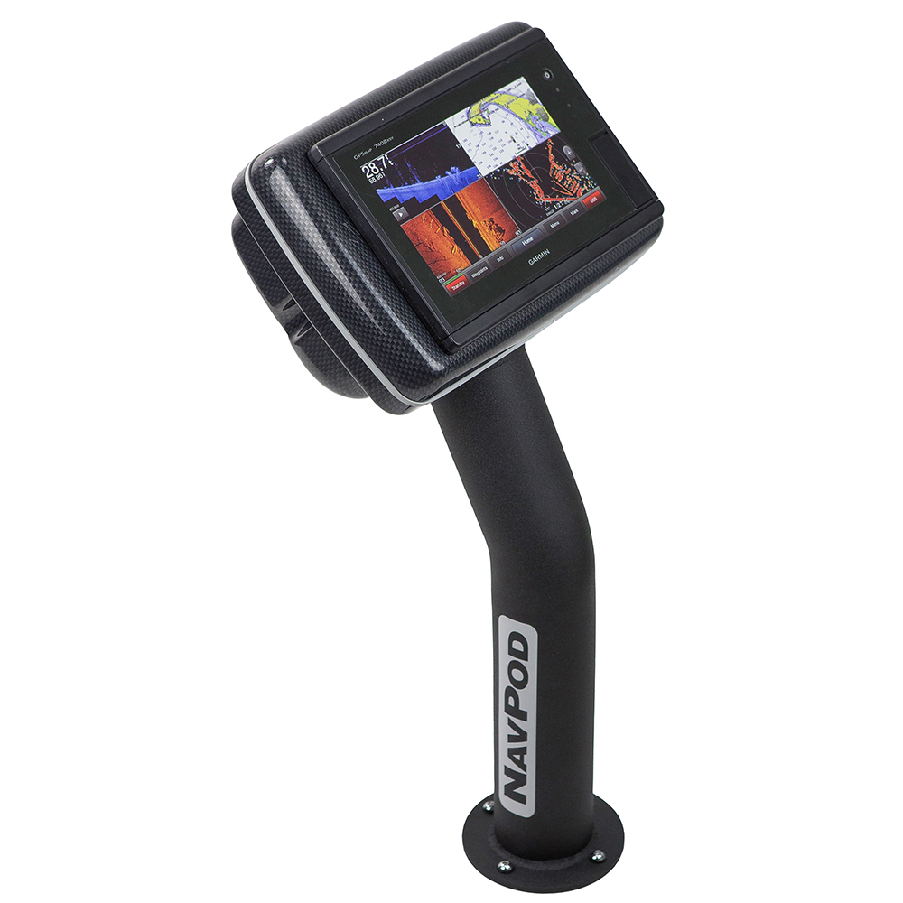 NavPod - PED4800-20 PedestalPod Pre-Cut - For Garmin GPSMAP 7408, 7408xsv, 7608, 7608xsv, Carbon Black