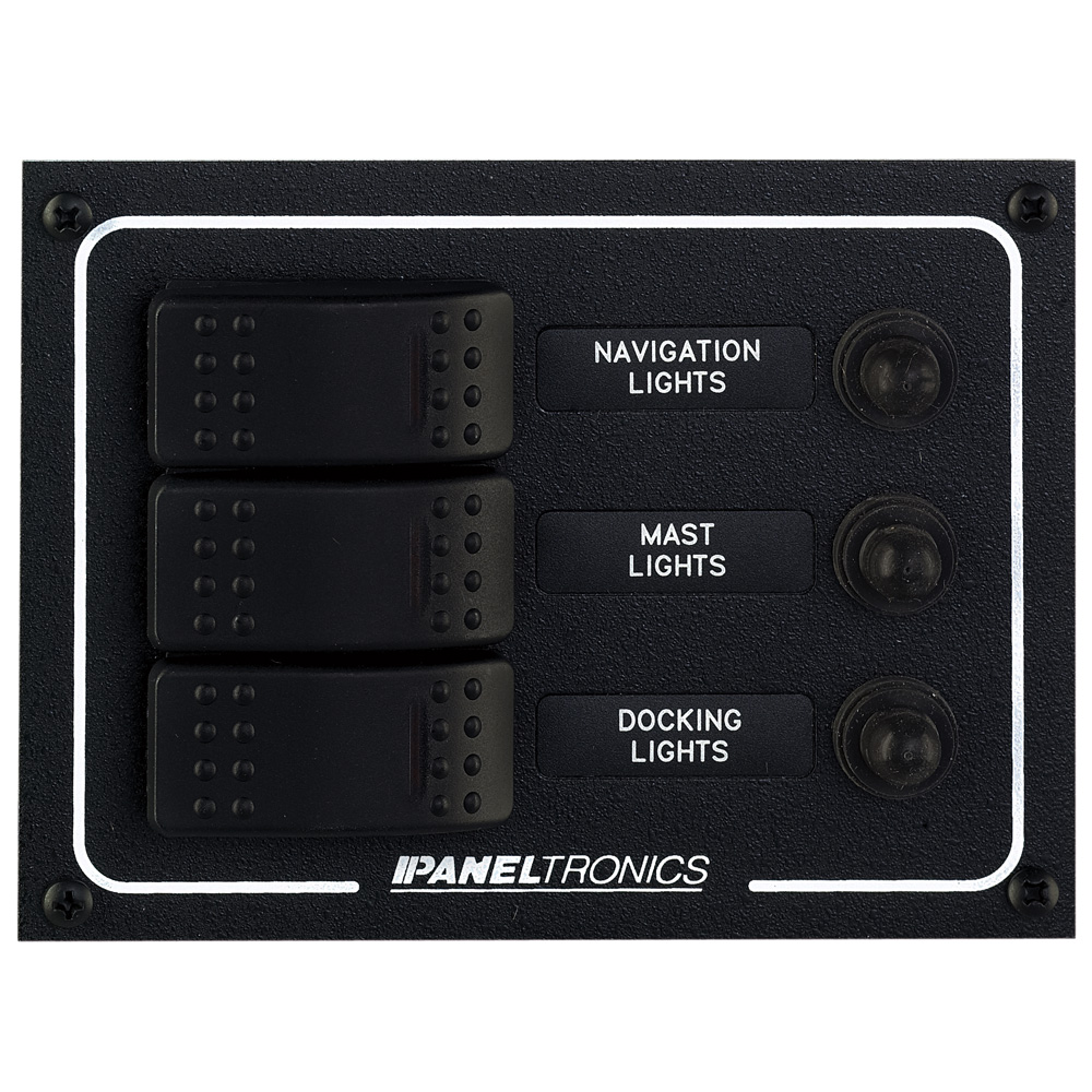 Paneltronics - Waterproof DC Circuit Breaker Panel - Lighted Rocker, CB