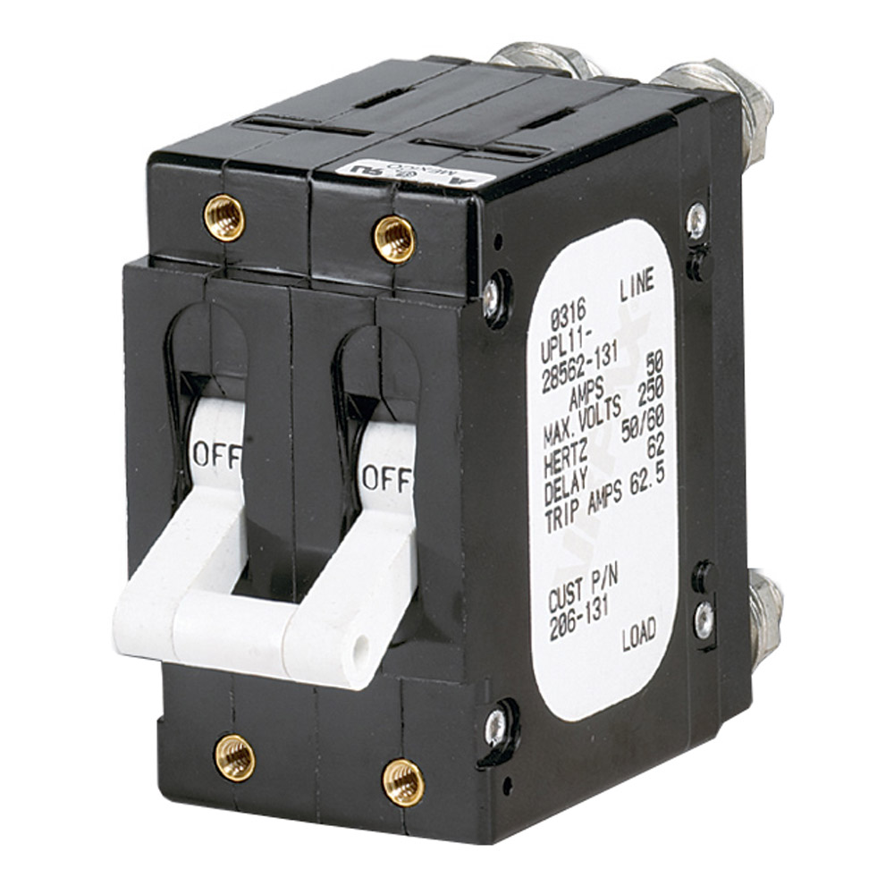 Paneltronics - C Frame Magnetic Circuit Breaker - Double Pole, White