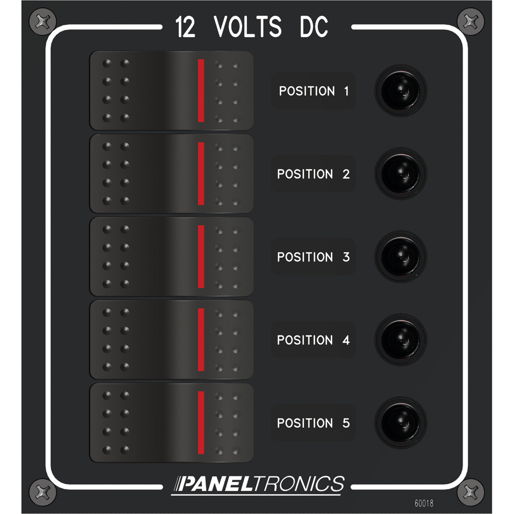 Paneltronics - Waterproof Panel Circuit Breaker - DC, Illuminated Rocker Switch