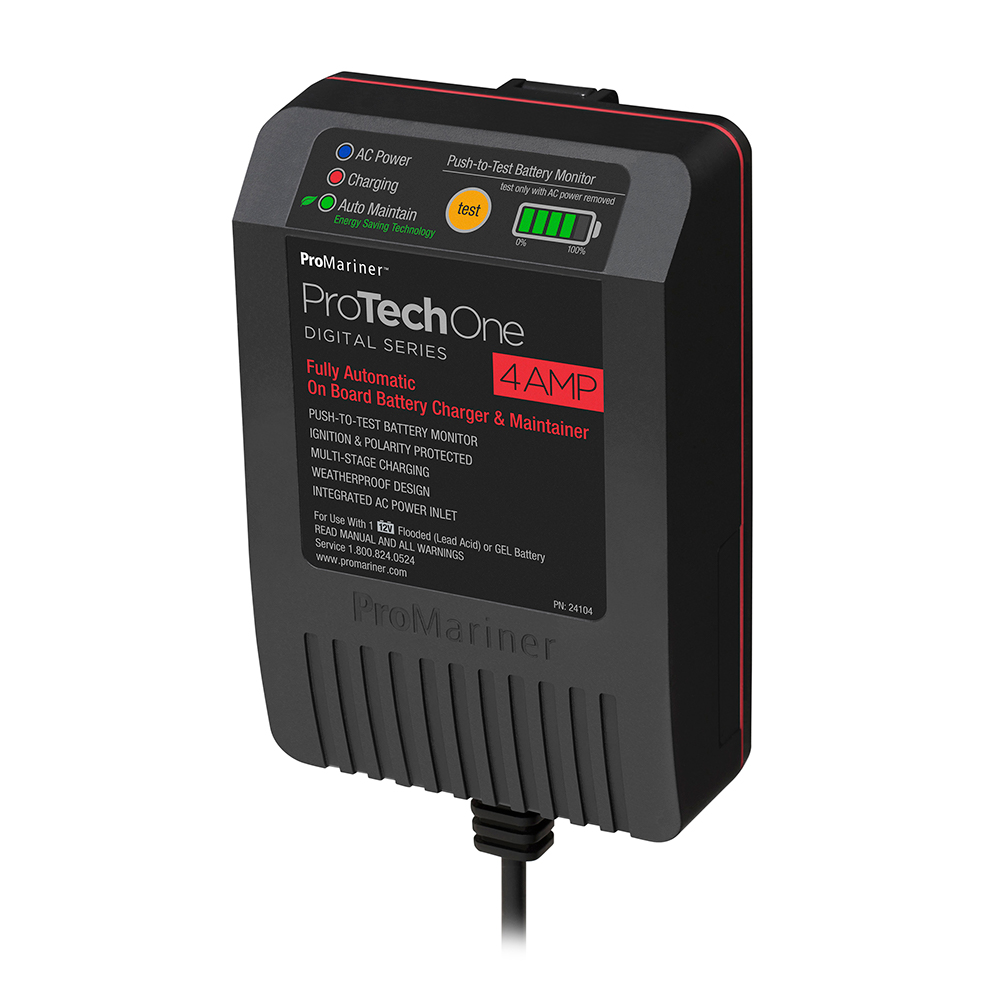 ProMariner - ProTechOne Battery Charger - Maintainer, With Integrated AC Inlet, Corded