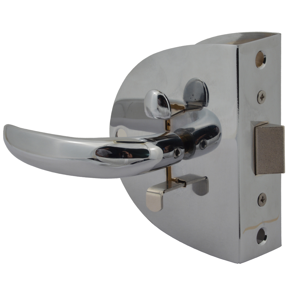 Southco - Compact Swing Door Latch - Chrome - Non-Locking