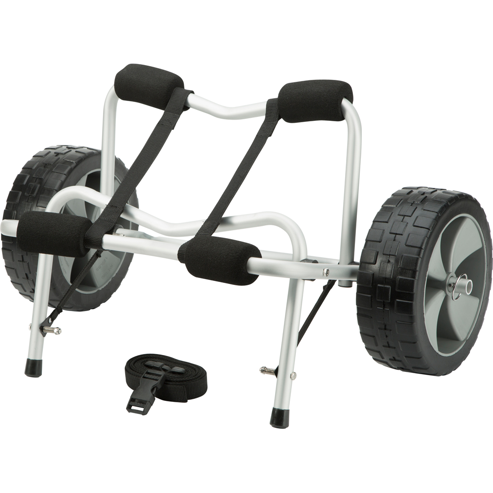 Attwood Marine Kayak & Canoe Carrying Cart, Collapsible, Large-Diameter Wheels, 100 lb Capacity