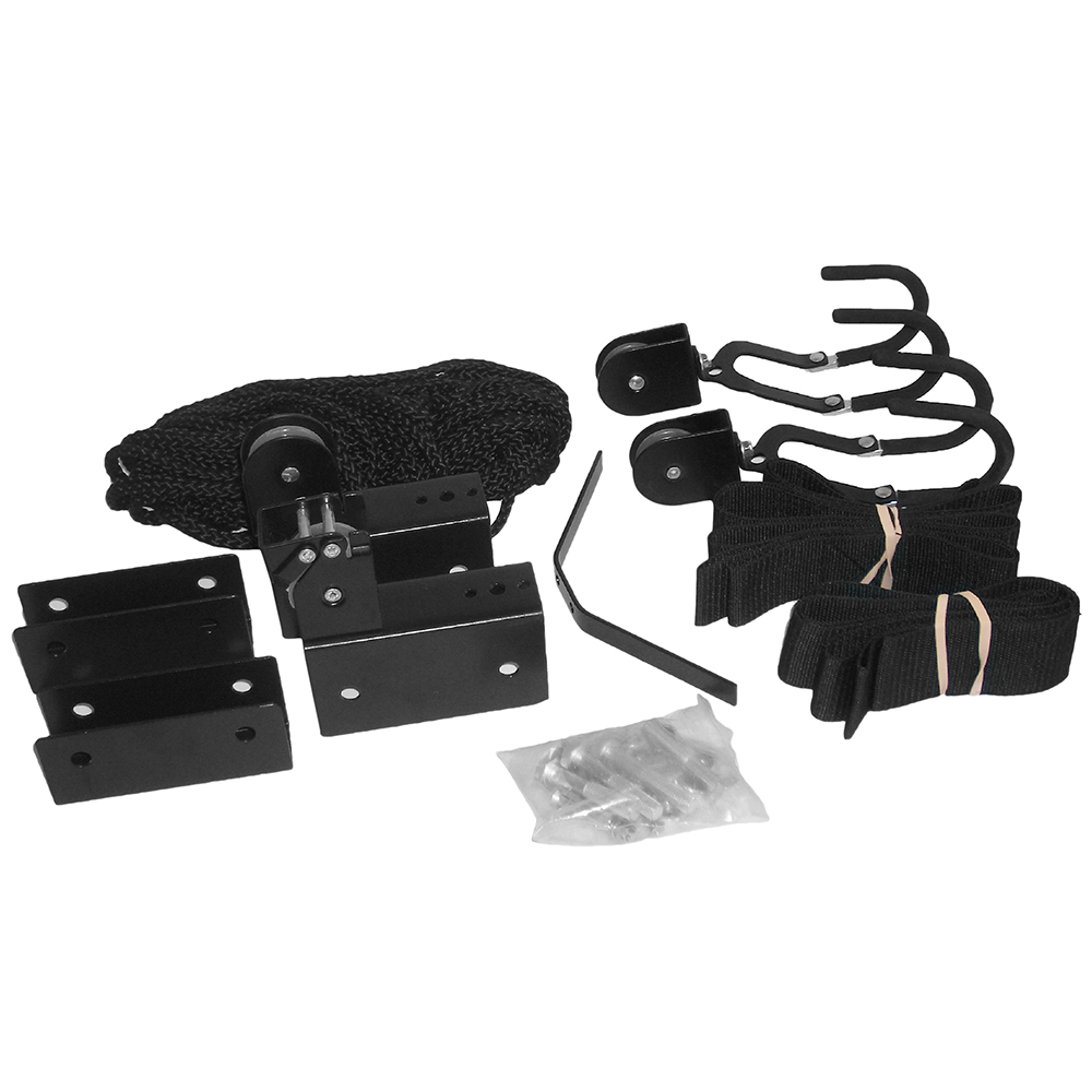 Attwood Marine Kayak Hoist System, 120 lb Capacity, One-Person Pulley System, 2 in Webbing Straps