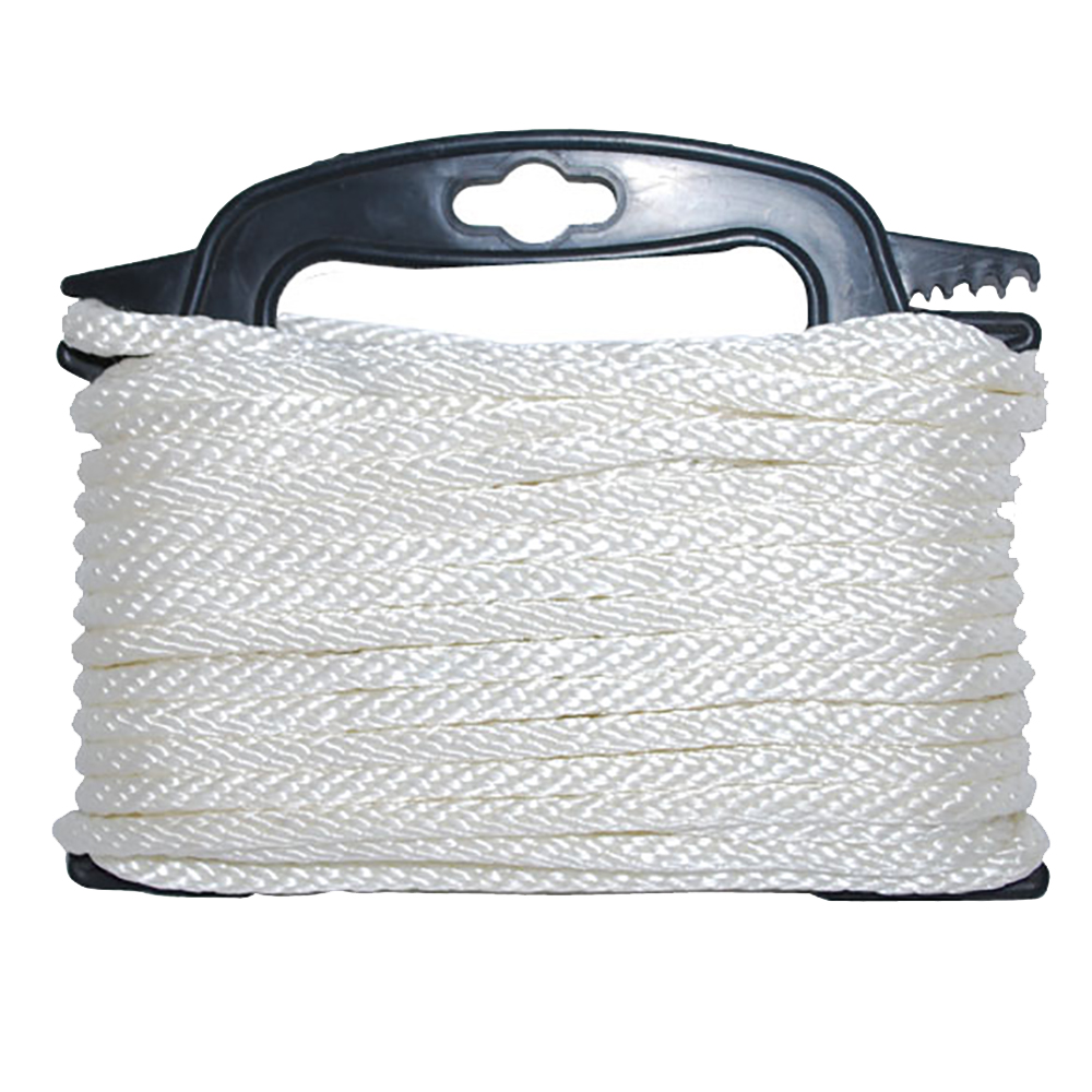 Attwood Marine Braided Nylon Rope, 3/16 in x 100 ft, White