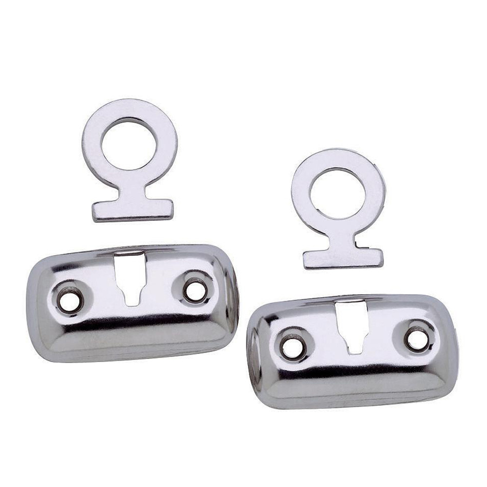 Attwood Marine Mooring Fender Lock Kit, Stainless Steel, Flush-Mount, For 1/2 in Fender Lines, 2pk