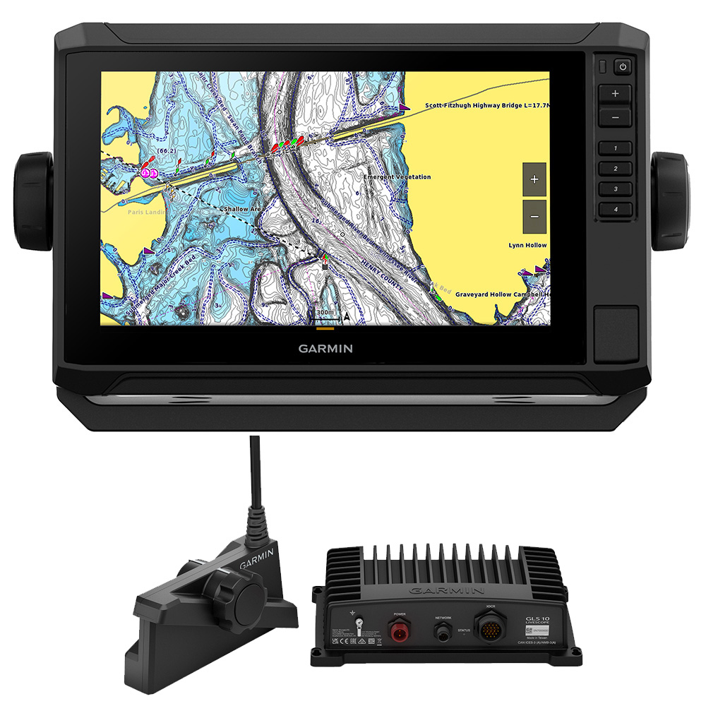 Garmin ECHOMAP UHD2 93sv Chartplotter/Fishfinder Combo, LiveScope Plus System, 9 in Touchscreen, Navionics+ US Inland Maps