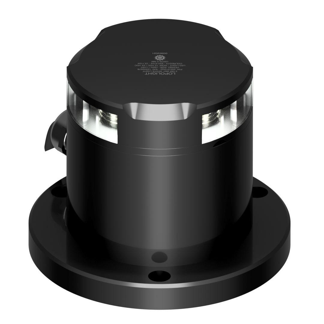Lopolight 200 Series Pro 2NM 360° Anchor Light, Black Anodized, 10-32V, IP68